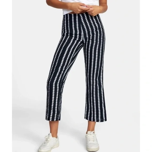 RVCA NWT Linen Blend Drip Pant Dice Print 29 - Picture 1 of 9